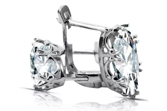 Zircon Sterling silver 925 Earrings Vintage style vec021s